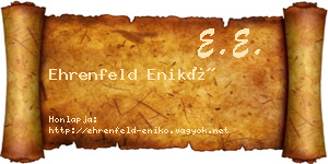 Ehrenfeld Enikő névjegykártya